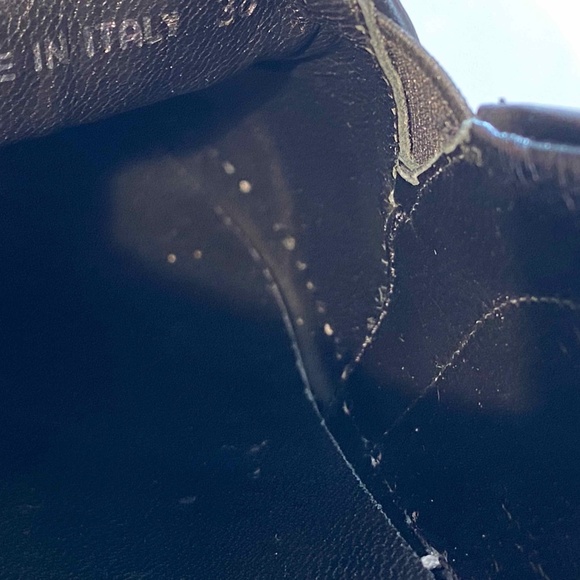 ALEX McQUEEN MCQ BLACK LEATHER SLIP-ON FASHION SNEAKERS MOCCASINS 38-8 LOAFERS - Picture 6 of 7